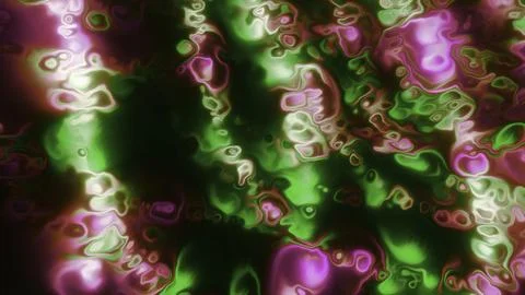 Animation with plasma molecules in pattern. Motion. Glowing psychedelic pattern Illustrazione stock