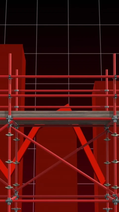 Animation of platform over financial data processing on black background Stock Footage 344243947