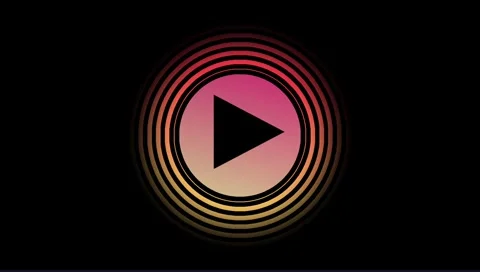 Animation of a play button icon with a red and yellow gradient 動画素材 319614302