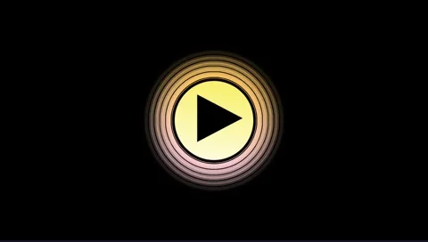 Animation of a play button icon with a yellow and pink gradient Stock Footage 319614285