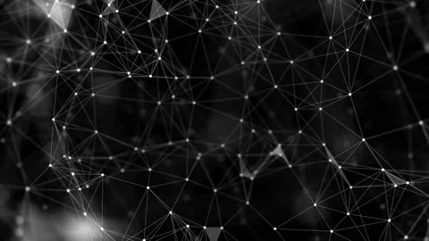 Animation of plexus dots on a dark background. Technology network background Stock Footage 115243523