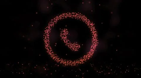 Animation of plexus network from call symbol on colorful background with flowing Stock Illustration