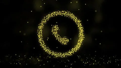 Animation of plexus network from call symbol on colorful background with flowing Stock Illustration