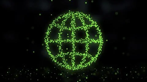 Animation of plexus network from Internet symbol on colorful background with Stock Illustration