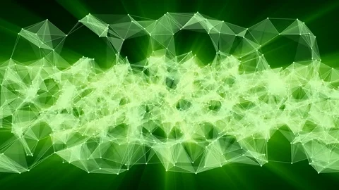 Animation of plexus network transforming to neon japanese text - Thank you. Stock Footage 103235584