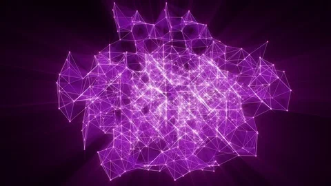 Animation of plexus network transforming to neon chinese text - Thank you. Stock Footage 103235912