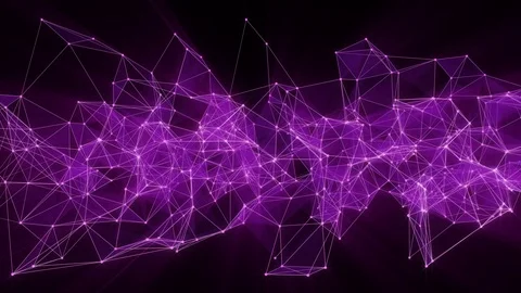 Animation of plexus network transforming to neon russian text - Thank you. Stock Footage 103236303