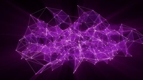 Animation of plexus network transforming to neon spanish text - Thank you. Stock Footage 103236365