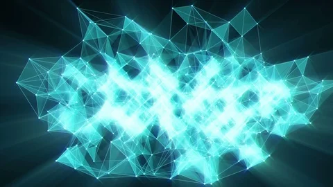 Animation of plexus network transforming to neon arab text - Join us. Stock Footage 103286569