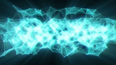 Animation of plexus network transforming to neon french text - Join us. Stock Footage 103287191