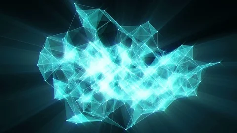 Animation of plexus network transforming to neon arab text - welcome. Stock Footage 103337493