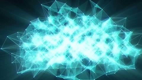 Animation of plexus network transforming to neon deutsch text - welcome. Stock Footage 103338042