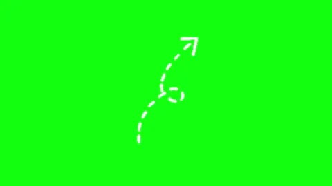Animation pointing on green screen background Stock Footage 335427227