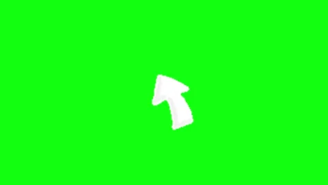 Animation pointing on green screen background Stock Footage 335427431