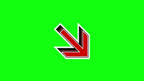 Animation pointing on green screen background Video stock 335427440