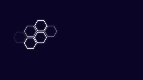 Animation of polygons. Glowing figures. Cartoon Stock Footage 118528643