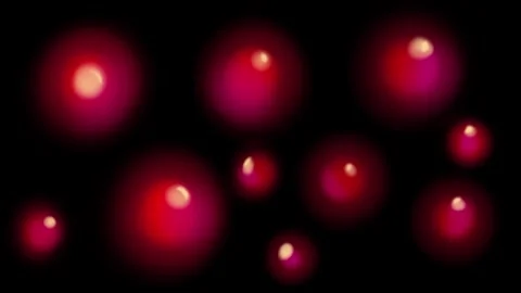 Animation of popping red pimples on a black background. Bad skin effect for Stock Footage 334662953