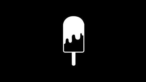 Animation popsicle dripping on black background. Stock Footage 335639079