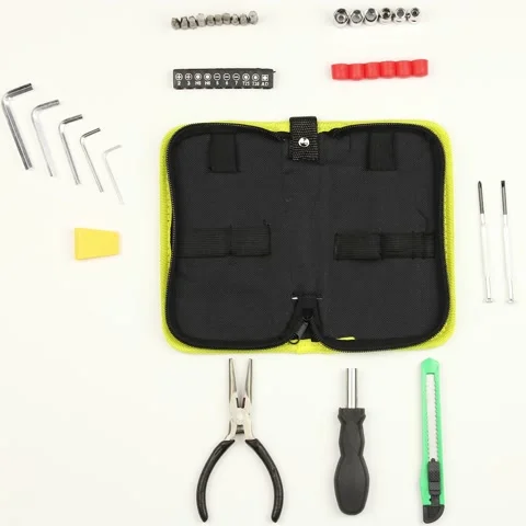 Animation portable or pocket toolkit with set locksmith tools for home, square Stock-Footage 135290778