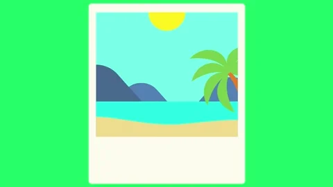 Animation postcard on green screen. Stock Footage 232360270