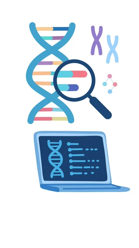 Animation precision genetic testing with molecular laboratory equipment Video stock 346373926