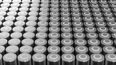 Animation Present EV Electronic Batteries Vehicles . 3D animation. Selective Stock Footage 147941179