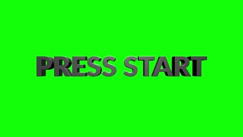 Animation of PRESS START title appearing on 3d style graphics background Stockbeeldmateriaal 153817589