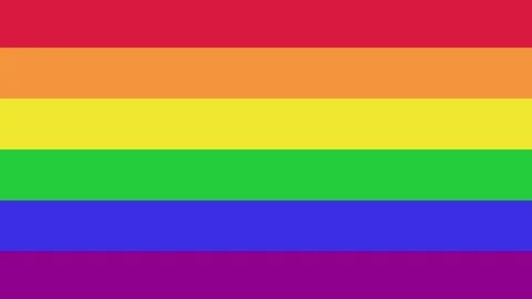 Animation for pride month. LGBT and LGBTQ+ support. Rainbow flag  Stock Footage 244063161