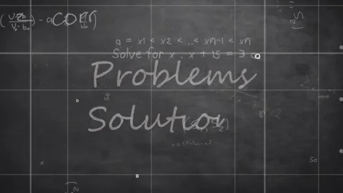 Animation of problems solutions and mathematical data processing over black Stock Footage 328715094