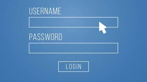System login Animation of entering passw, Stock Video