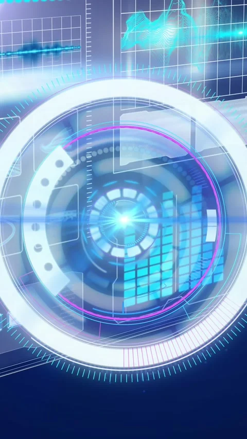 Animation of processing circle on scientific graph and data 스톡 동영상 344722970