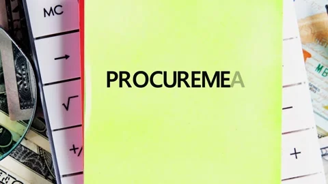 Animation of the PROCUREMENT concept text. Finance concept Stock Footage 312514991