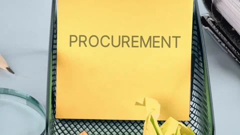 Animation of the PROCUREMENT concept text. Finance concept Stock Footage 317130873