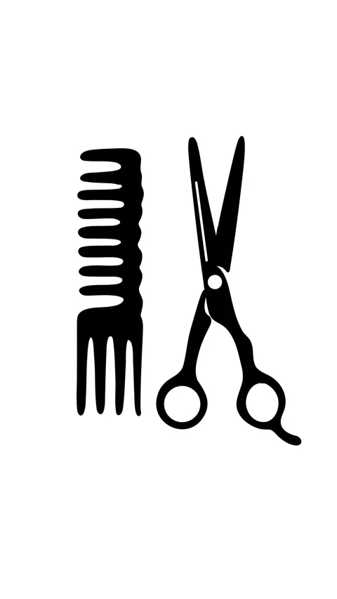 Animation professional hair scissors with comb for haircutting doodle illus.. Vídeos de archivo 345582223