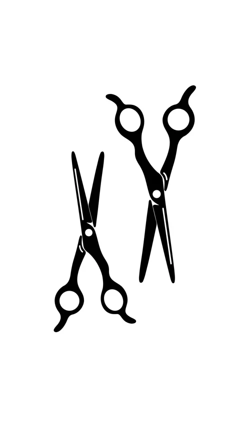 Animation professional hairdressing scissors for precise haircutting Vídeos de archivo 345582234