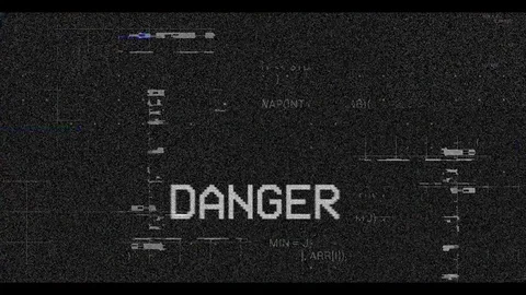 Animation program code stream colorful danger triangle information digital Stock Footage 102037965