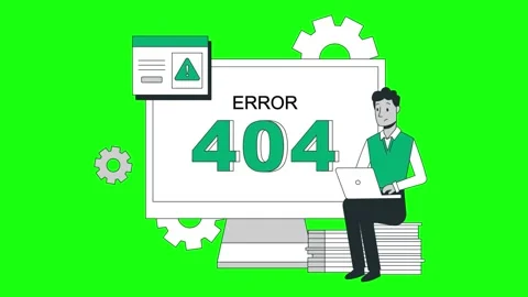 Animation of programmer who is finding an error in his program Video stock 292342621