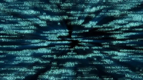 Animation of programming on abstract digital screen. Stock Footage 79673873
