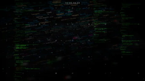 Animation of programming on abstract digital screen. Digital animation of 스톡 동영상 125238844