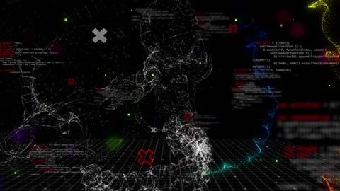 Animation of programming data moving with graphical medial structure and 動画素材 326185539