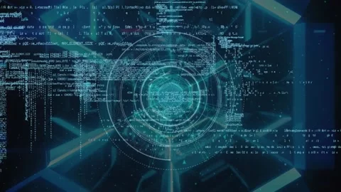 Animation of programming language over g... | Stock Video | Pond5