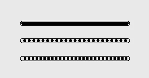 Animation progress bar set black Vídeo Stock 327642377