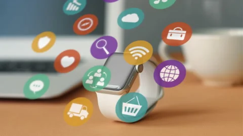 Animation of protection of personal data and media applications that contain Video stock 233890216