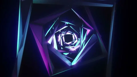Animation of proton purple color technology tunnel. 動画素材 112364543