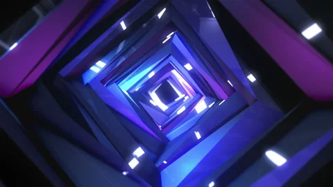 Animation of proton purple color technology tunnel. Video stock 112371108