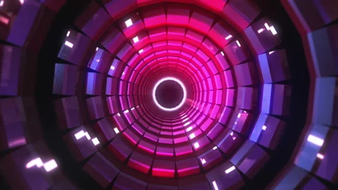 Animation of proton purple color technology tunnel. Видео 112391049