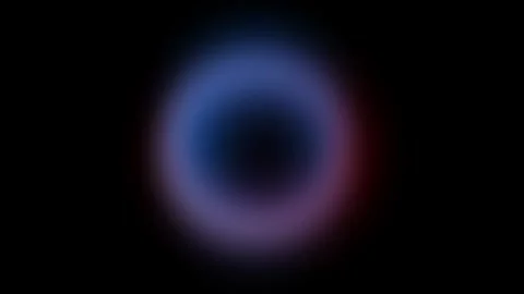 Animation of a pulsating black hole. A blurred blue sphere in 4K on a black Stock-Footage 334669482