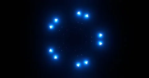 Animation of a Pulsating Neon Pentagonal Shape. 4k Stock Footage 167836827