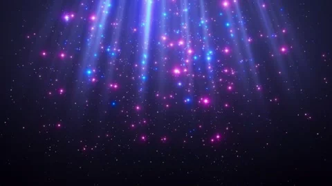 Animation Purple background with rays and sparkles on black background. Loop Stock Footage 288835377