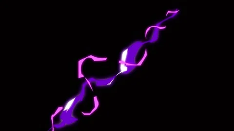 Animation purple lightning  isolate background. Stock Footage 153324760